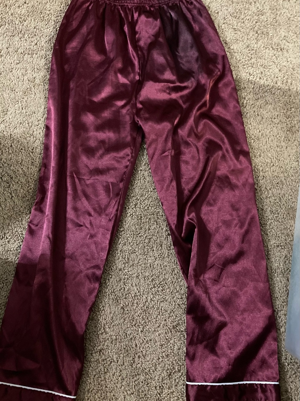 Silky Burgundy Lounge Pants